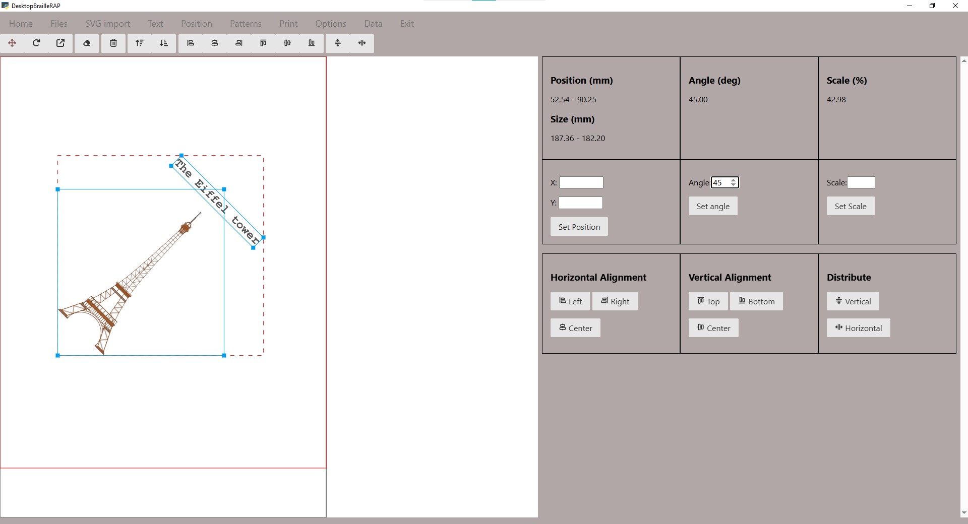 Position page screenshot